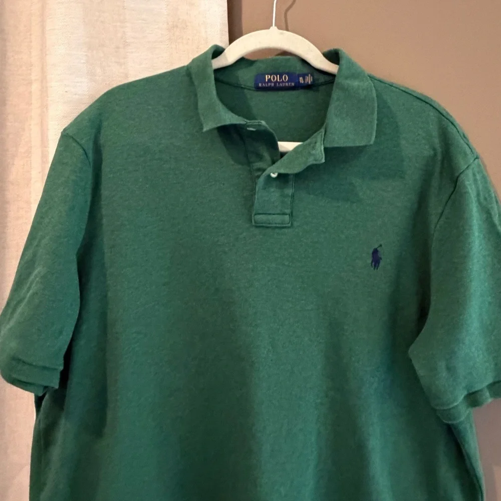 Polo Ralph Lauren Men's Green Soft Cotton Polo Short Sleeve Polo Shirt, Size XL